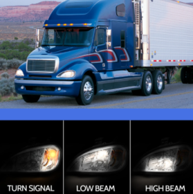 Chrome Housing And Amber Reflective Headlight Assembly Left And Right Pair Set