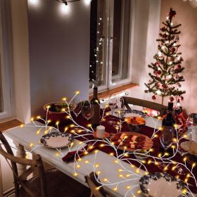 1Pc 7.87FT Lighted Birch Garland Lighted Twig Vine Lights 144LED Birch Garland With Lights String Light With Timer 8 Modes IP45 Waterproof For Christm