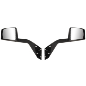2Pcs Black Hood Mirrors Assembly Fit For Volvo VNL 2000-2015, Pair Of Heavy Truck Mirror With Mounting Kit Driver And Passenger Side (Color: Black)